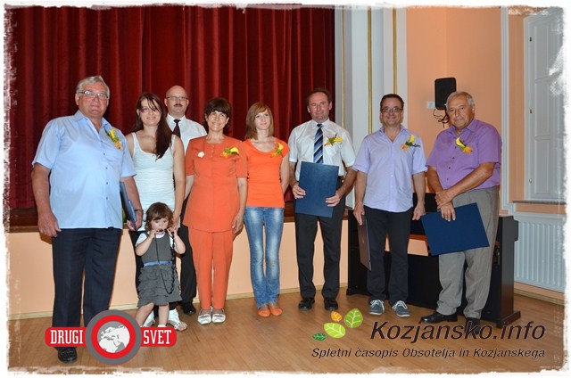 Prejemniki nagrad: TD Bistrica ob Sotli, družina Kunej, Jože Vračun in Krešimir Špoljar